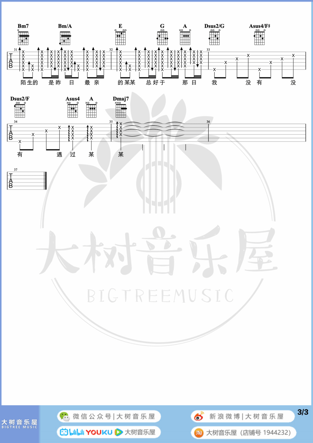 最佳损友吉他谱_陈奕迅_D调和弦版 弹唱教学视频-图片1