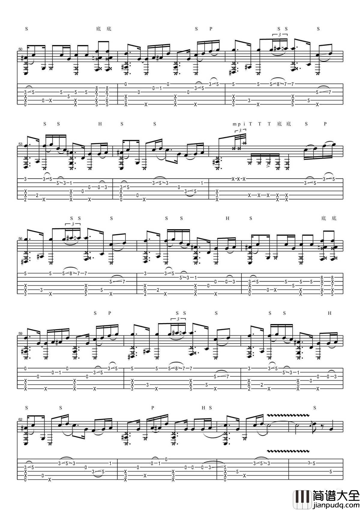 乌兰巴托的夜指弹谱_十九画生_蒋敦豪版本_吉他演奏视频